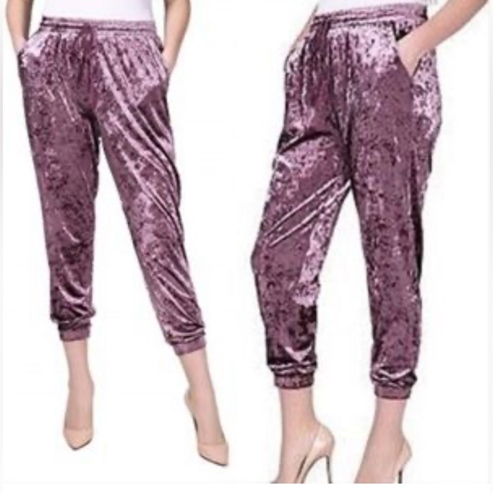 Crushed Plum Velour Lounge pants Women’s Medium